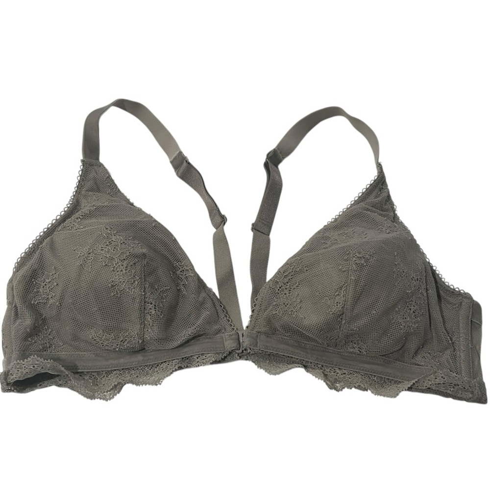 Victoria’s Secret XL front clasp grey lace bralette EUC - Picture 13 of 13